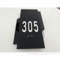 acrylic door number ADA Braille sign with light